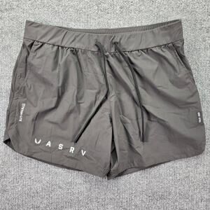 ASRV Tetralite Shorts Mens XL Gray Linerless Gym Training Running Drawstring 5"